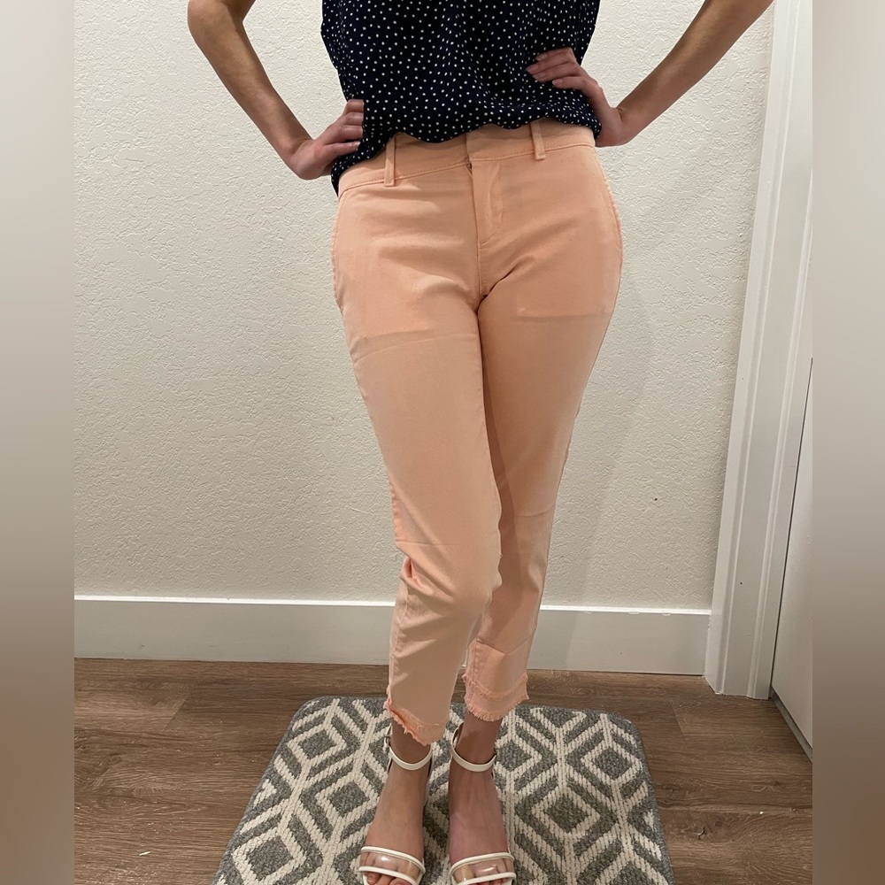 LOFT Pink Girlfriend Chino Petite Pants NWT